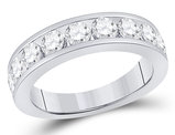 Diamond Wedding Band and Anniversary Ring 1.74 Carat (ctw G-H, SI3-I1) in 14K White Gold